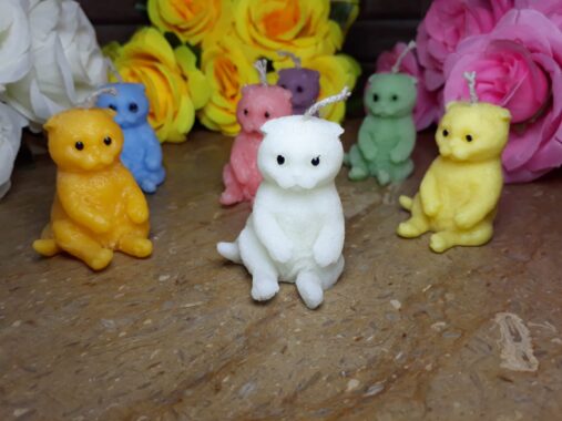 2Pcs 3D Cat Candles