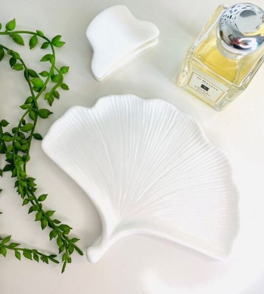 Concrete Ginkgo Leaf Tray