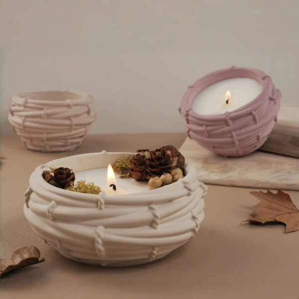 Nest Candle Pot Round