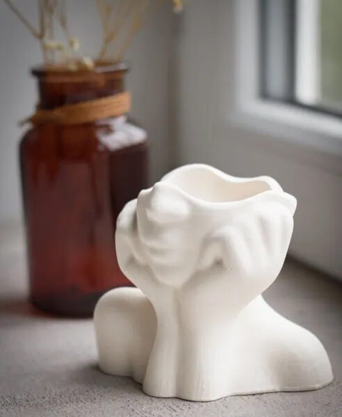 Nordic Girl Head Vase