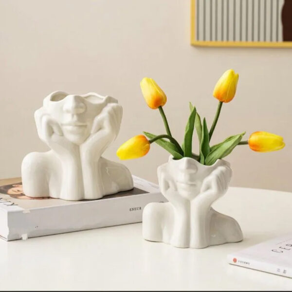 Nordic Girl Head Vase