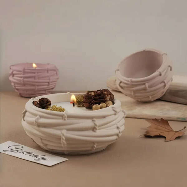 Nest Candle Pot Round