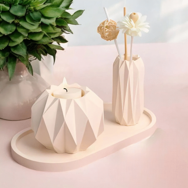 3PCS Diamond Vase Tray