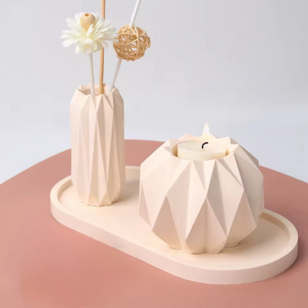 3PCS Diamond Vase Tray