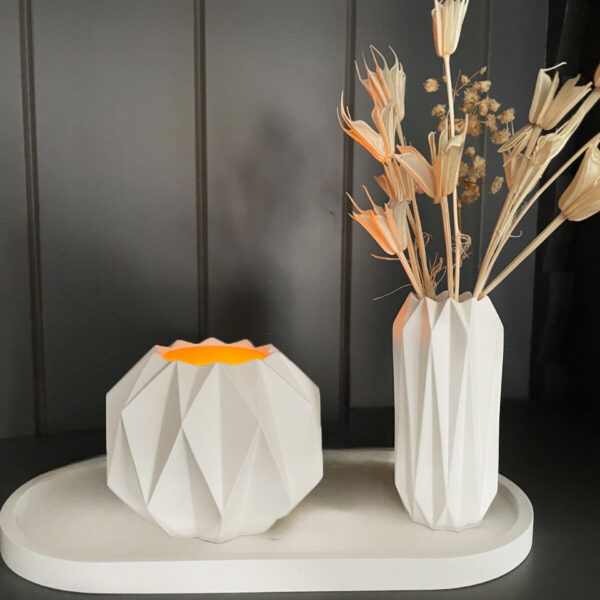 3PCS Diamond Vase Tray