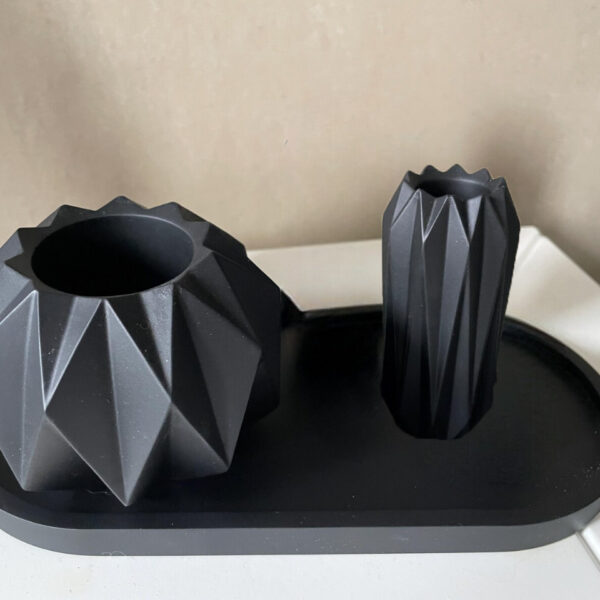 3PCS Diamond Vase Tray