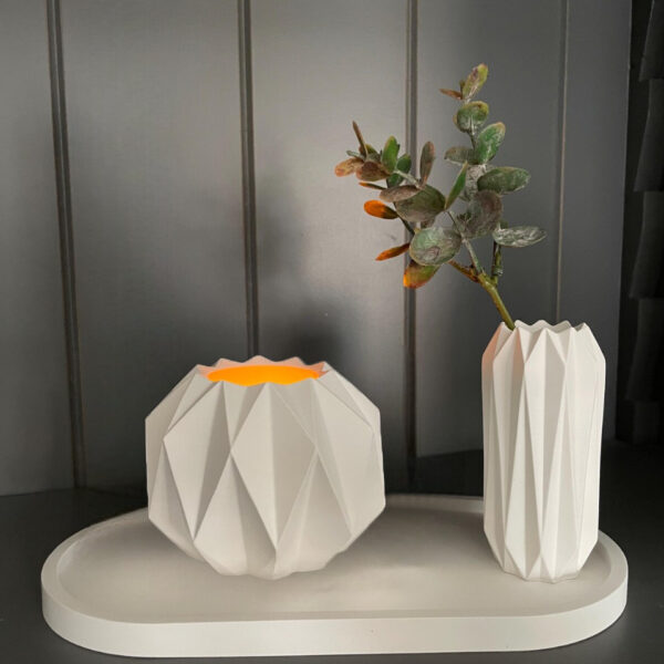 3PCS Diamond Vase Tray