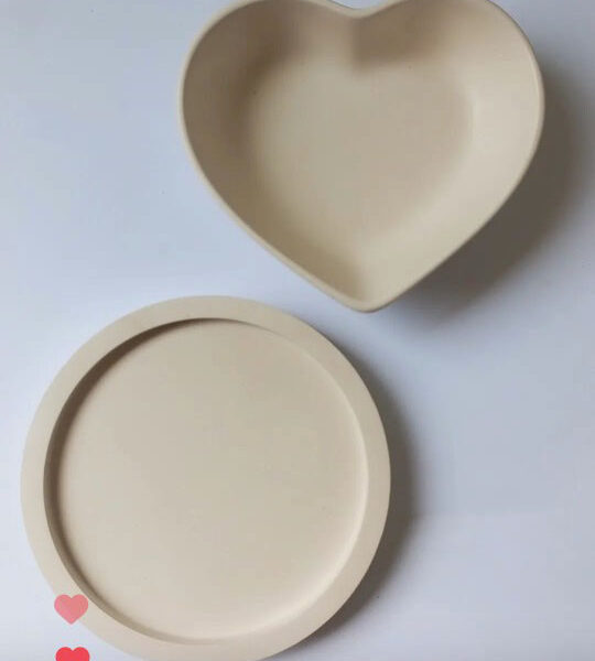 Small Heart Round Tray Set