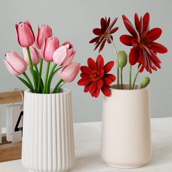 Plain Strip Flower Vase Concrete