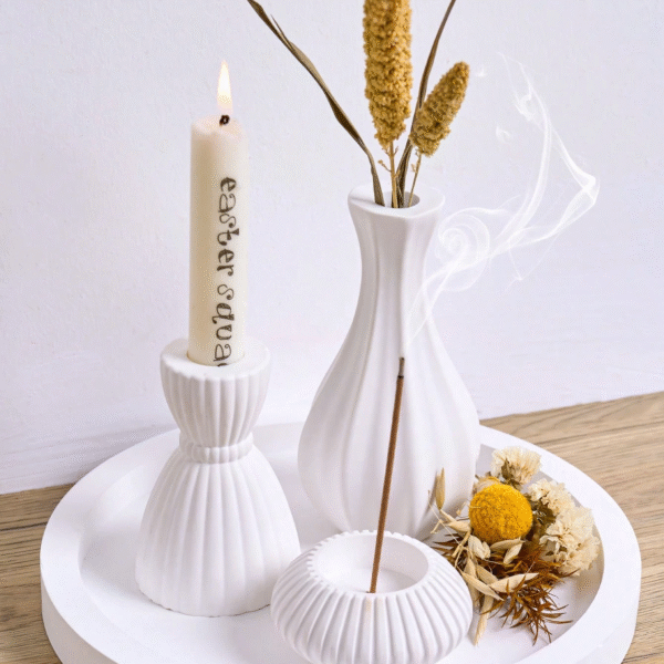 Modern Fluted Bud Vase