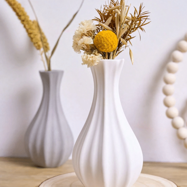 Modern Fluted Bud Vase