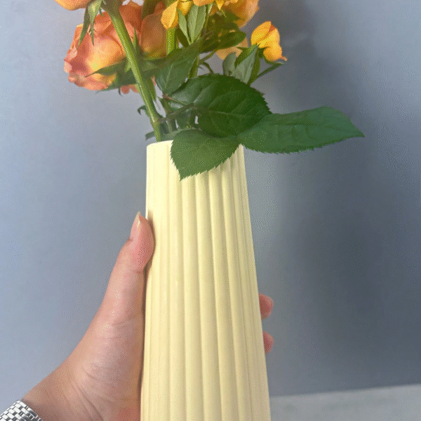 Long Concrete Flower Vase