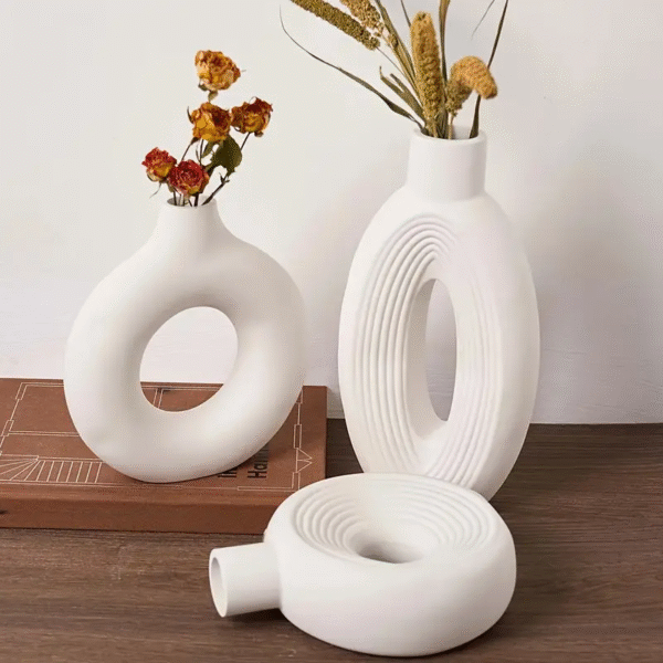 Ceramic Round Donut Vase