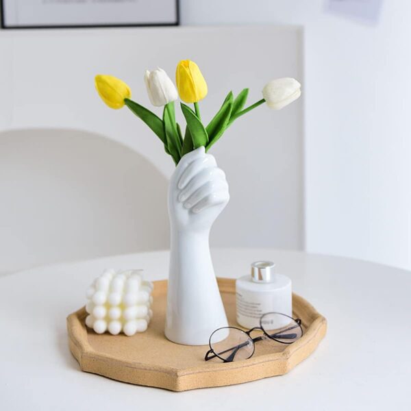 Hand Bud Flower Vase Concret