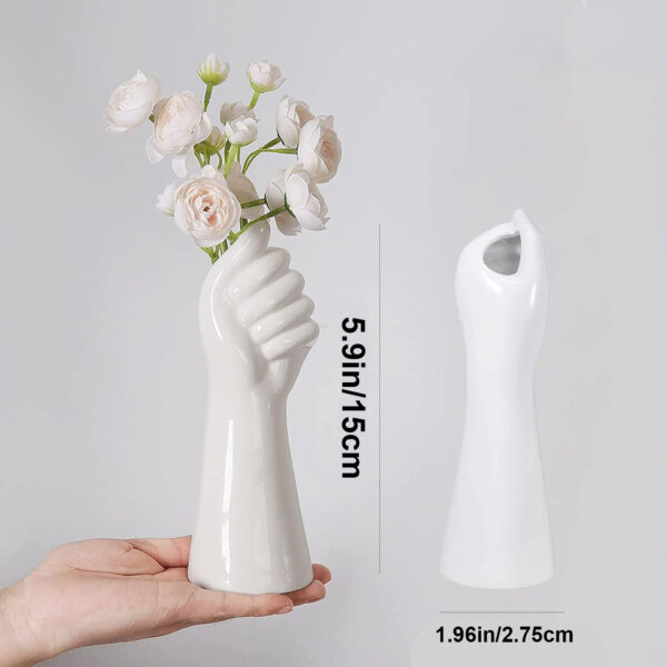 Hand Bud Flower Vase Concret