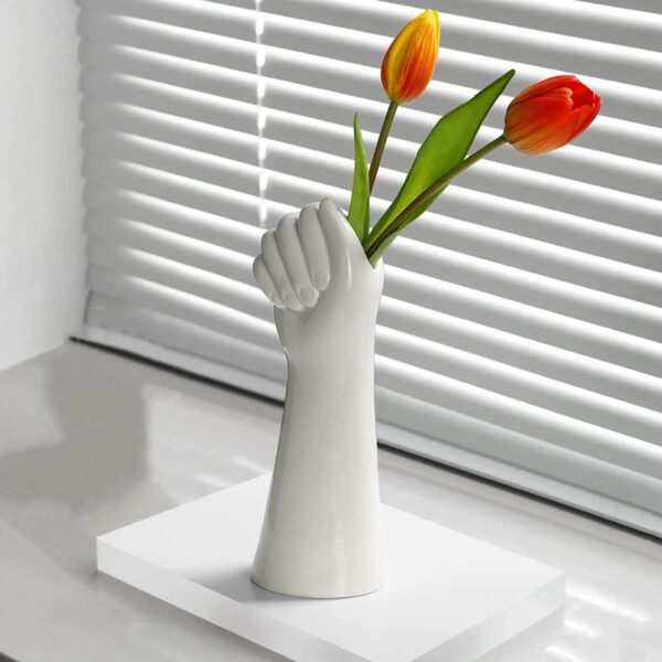 Hand Bud Flower Vase Concret