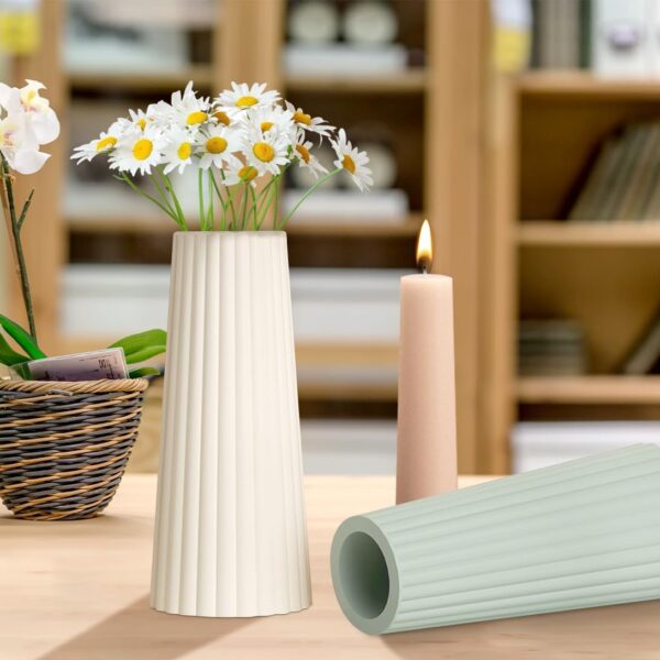 Long Concrete Flower Vase