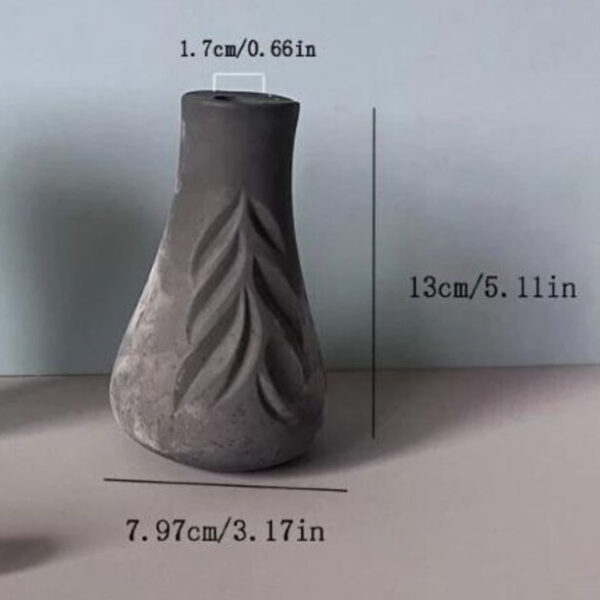 Leaf Design Vase Concrete