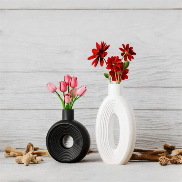 Ceramic Round Donut Vase