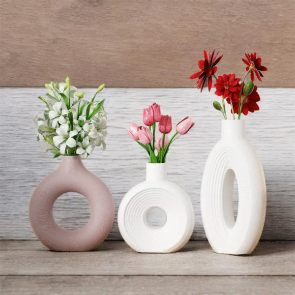 Ceramic Round Donut Vase