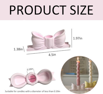 write a description of Bow candle holder Bow candlestick holder