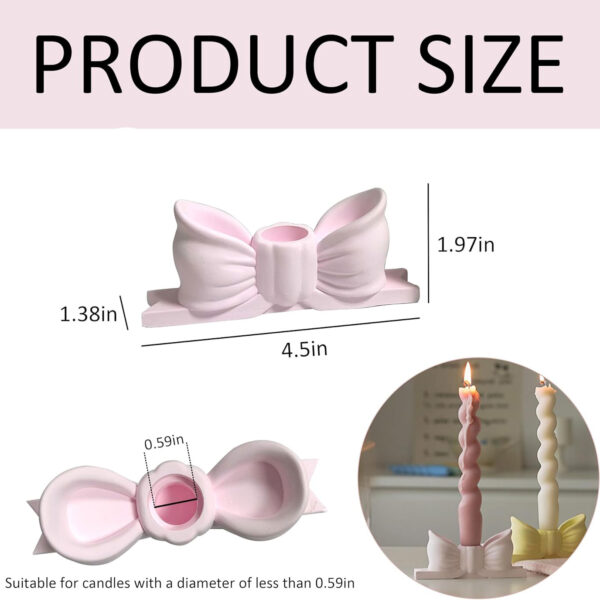 write a description of Bow candle holder Bow candlestick holder