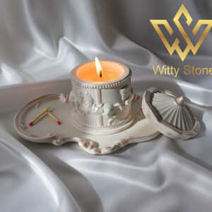 2Pcs Set Lace Tray Horse Pot