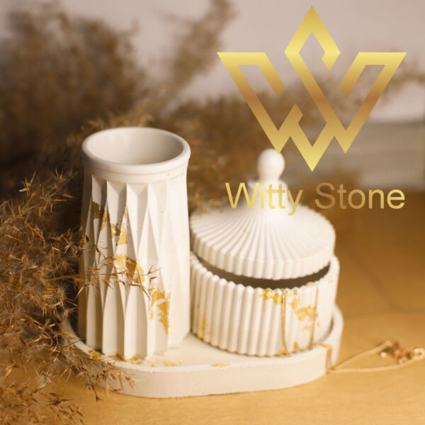 3Pcs concrete decor set