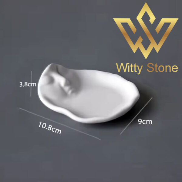 2pcs Set Face Pot Jewelry Tray Girl Face Candle Jar Plant Pot Women Face Clay, Ladies Concrete Cement Home Decor, Table Shelf Decoration | Witty Stone - Image 3