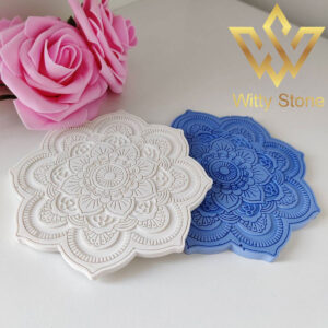 2Pcs Mandala Ceramic Coaster Set
