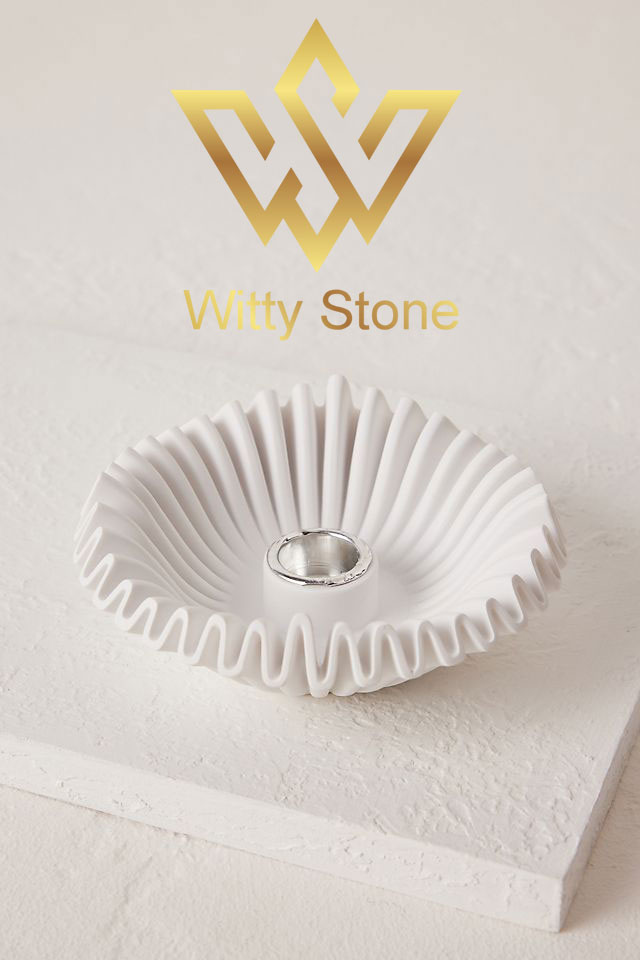 Wave Plate Candle Holder Set