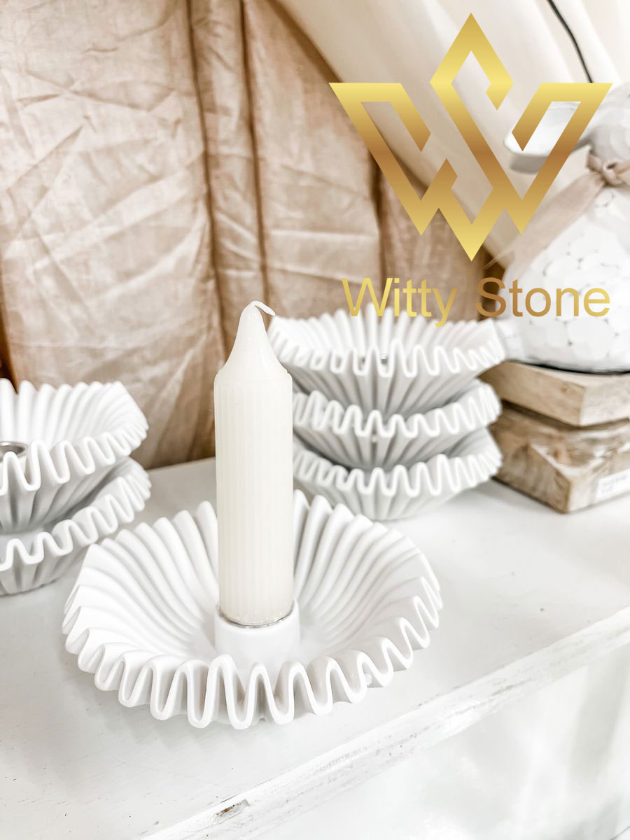 Wave Plate Candle Holder Set