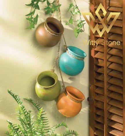 2Pcs Round Jar Planter Pot