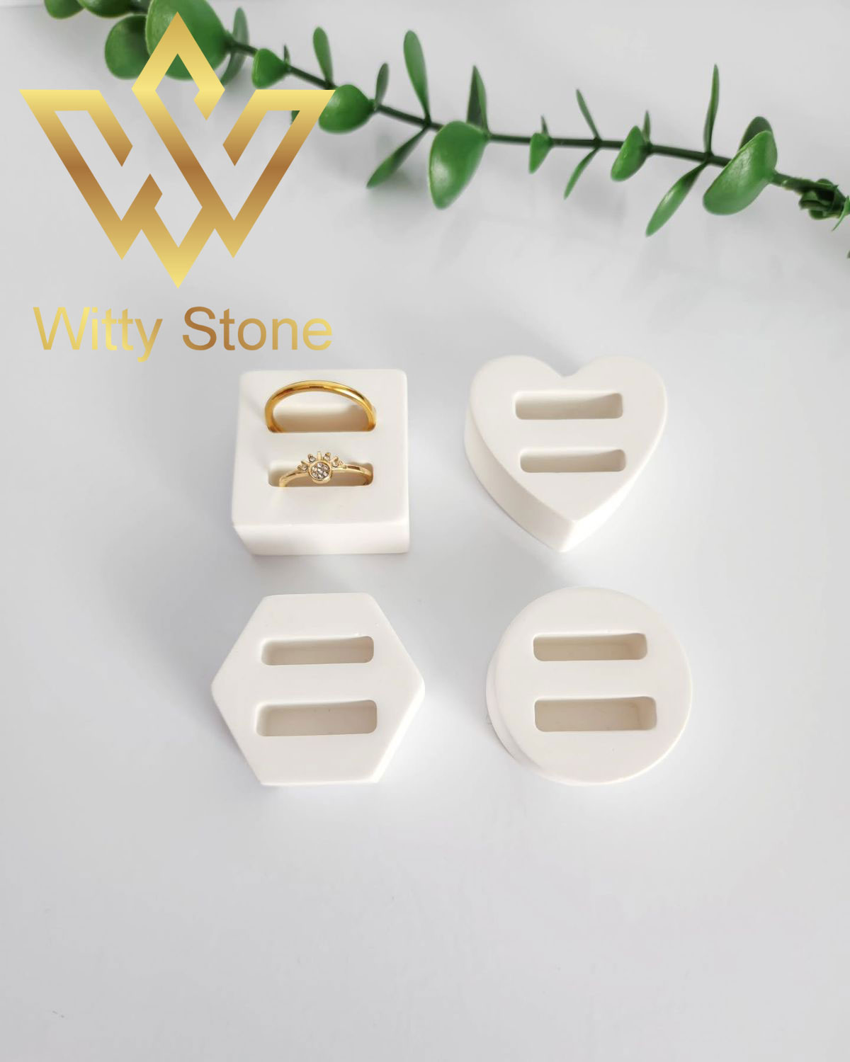 8Pcs Concrete Ring Holder Set