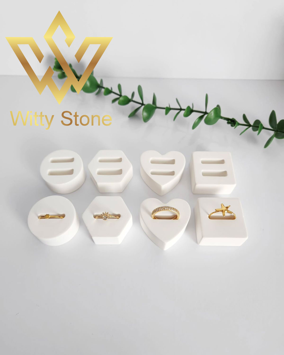 8Pcs Concrete Ring Holder Set