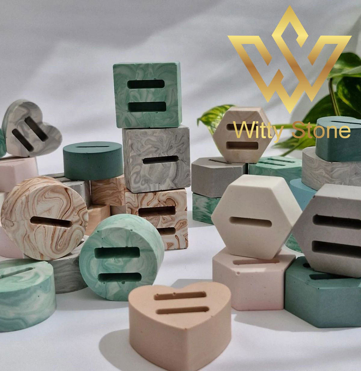 8Pcs Concrete Ring Holder Set