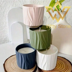 Patterned Ceramic Candle Jar