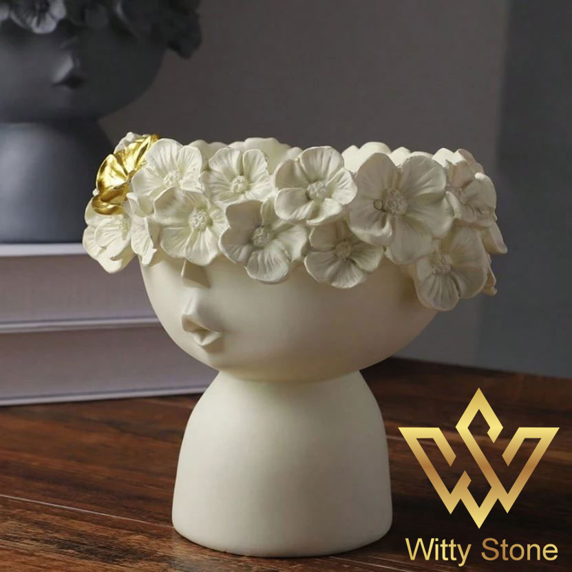 Doll Head Flower Vase