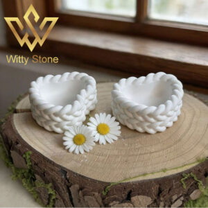 2Pcs Heart Shaped Macrame Cup