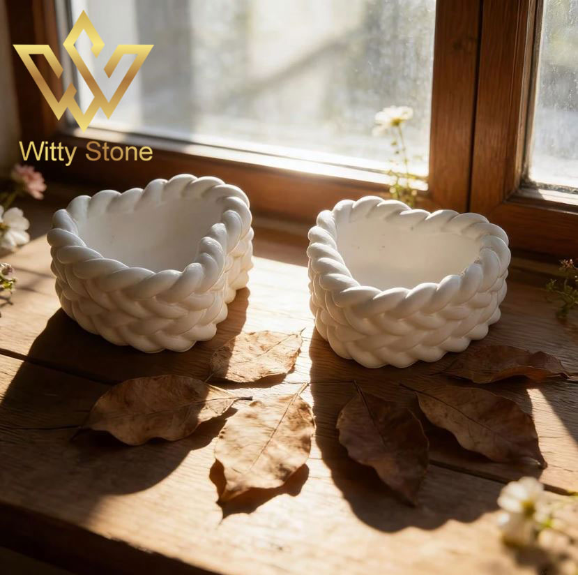 2Pcs Heart Shaped Macrame Cup