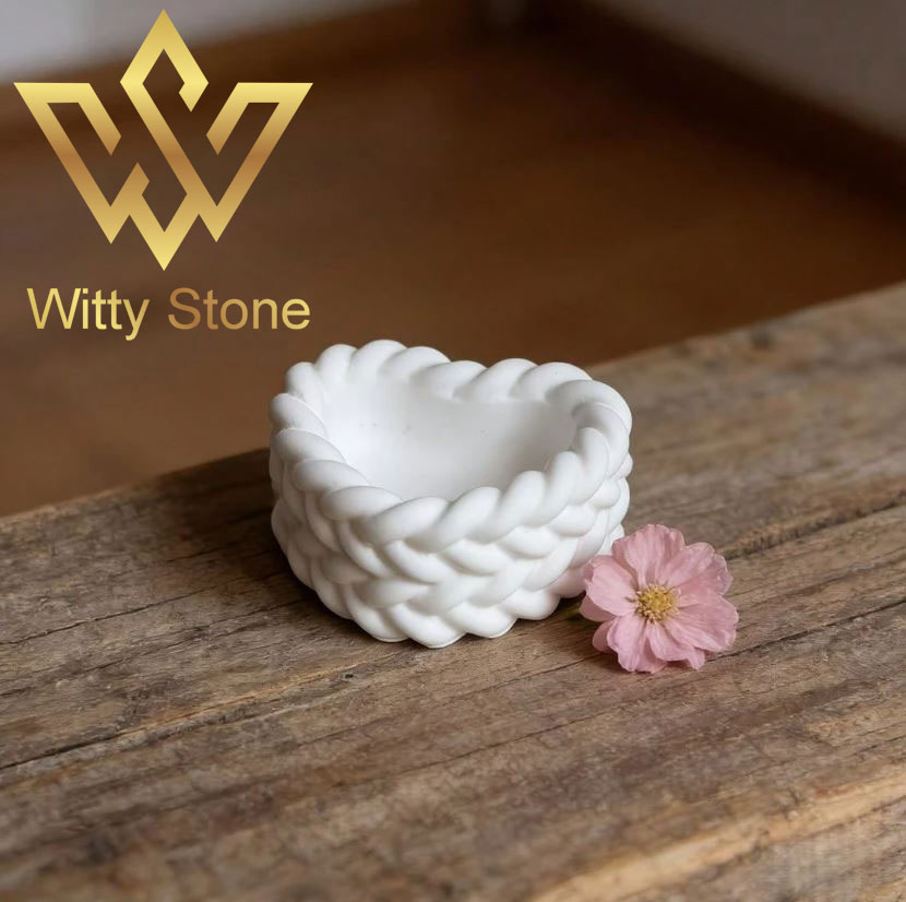 2Pcs Heart Shaped Macrame Cup