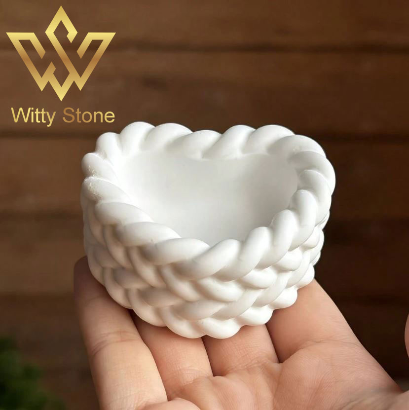 2Pcs Heart Shaped Macrame Cup