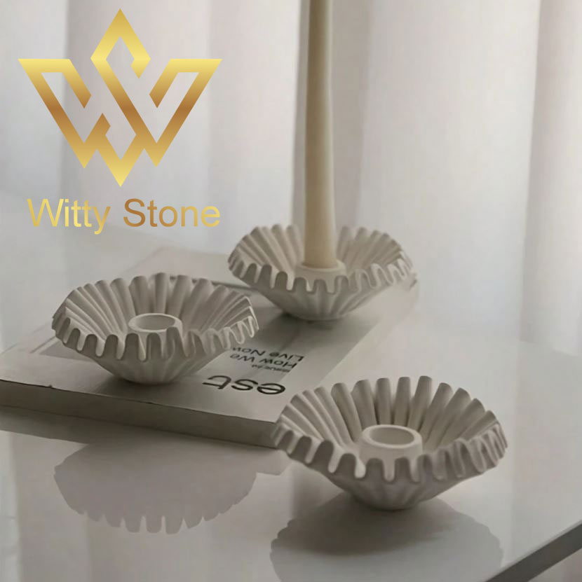Wave Plate Candle Holder Set