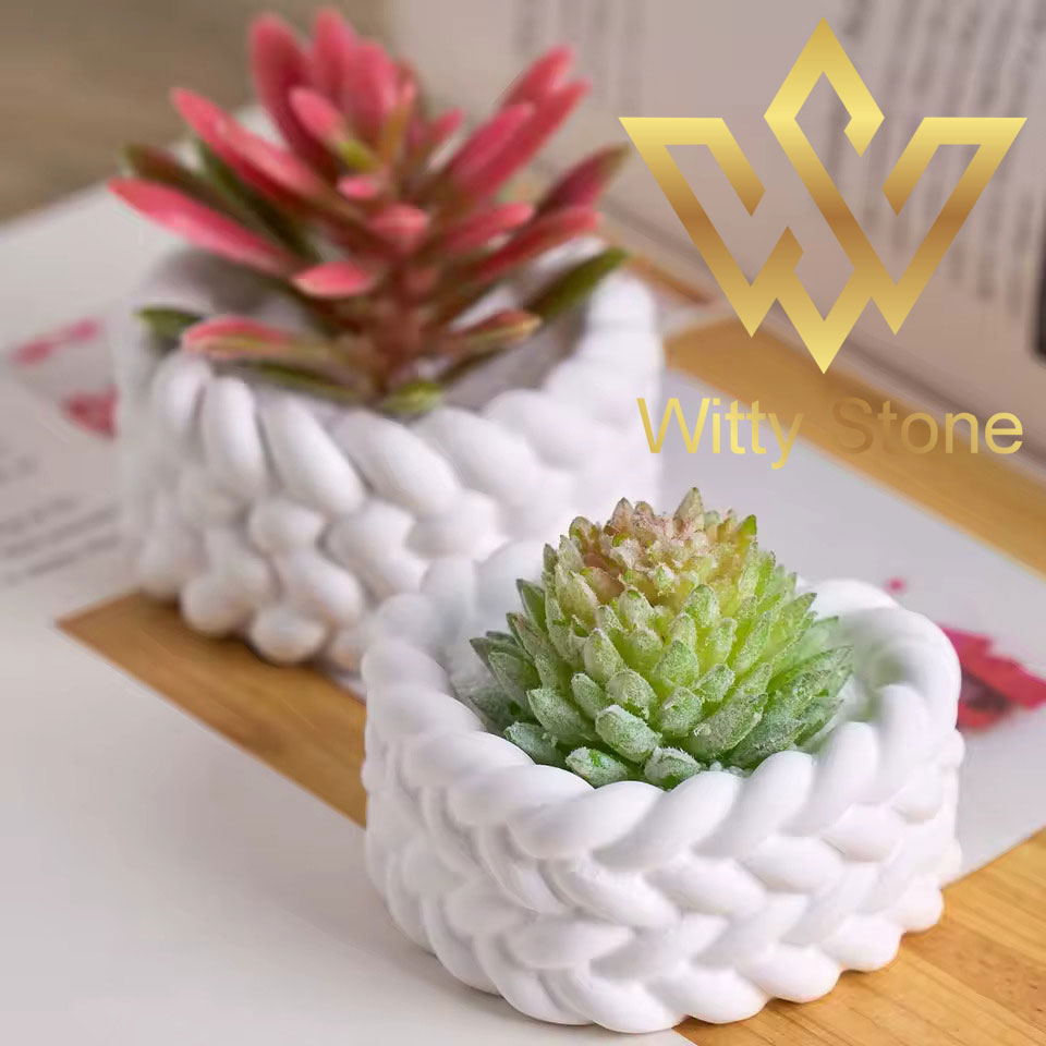 2Pcs Heart & Round Macrame Cup