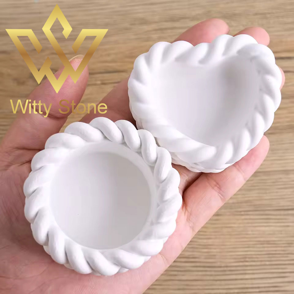 2Pcs Heart & Round Macrame Cup