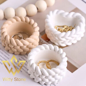 2Pcs Heart & Round Macrame Cup
