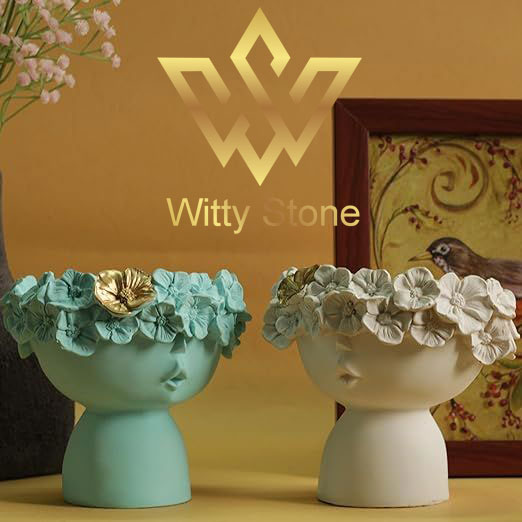 Doll Head Flower Vase