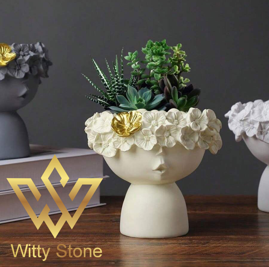 Doll Head Flower Vase