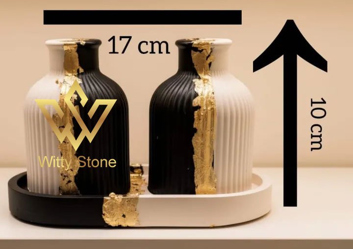 3Pcs Vases Tray Set