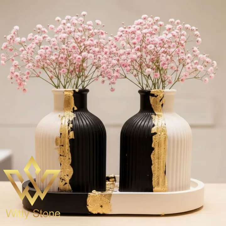 3Pcs Vases Tray Set